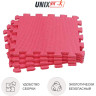 Коврик-пазл UNIX FIT влагостойкий для йоги и фитнеса, 30 х 30 х 1 см, красный, 4 шт. EVAMU4RD